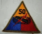 WW2 ERA 50th ARMORED DIVISION PATCH US MILITARY BADGE UNITED STATES WORLD WAR II
