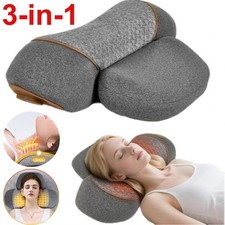 3-in-1 Neck Massager Pillow,Pillow Massage Neck Hump w/ Heat Traction Vibration