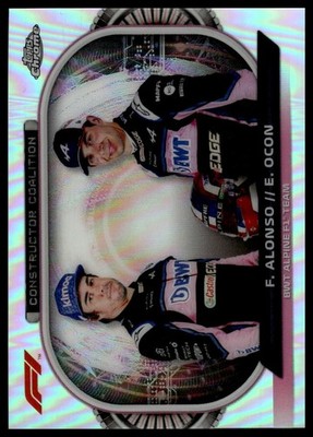 2022 Topps Chrome Formula 1 Fernando Alonso Ocon #CC-ALP Constructors Coalition