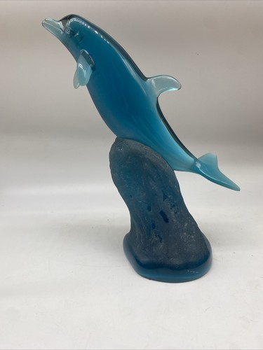 1996 WYLAND 9 Inch Blue Lucite Dolphin, Lucite Art, - Bild 7 von 13