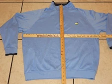 Masters Collection 1/4 Zip Blue Performance Sweater 100% Pima Cotton Men's M