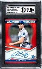 Asa Lacy 2020 Bowman Chrome Auto Class Of 2020 Red /5 SGC 9.5 Royals