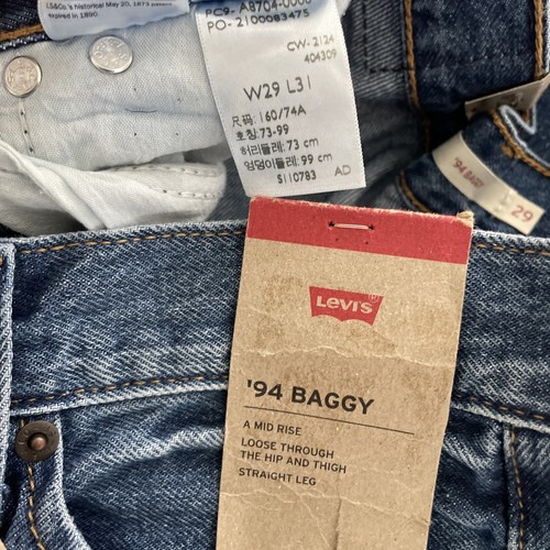 Levi's Women's Mid-Rise 94's Baggy Straight Leg Jeans 29x31 New-Blue - Picture 5 of 11