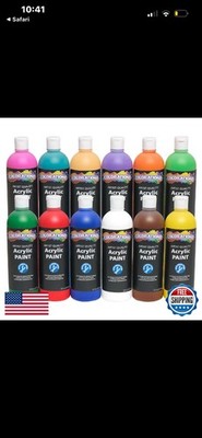 Colorations Artist Quality Acrylic Paint Set, 12 Prism Colors