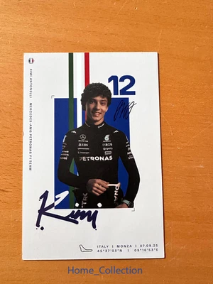 Kimi Antonelli 2025 Official Postcard - Mercedes AMG Petronas F1