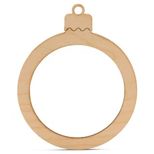 Christmas Round Picture Frame Ornament, 3" to 8", Pack of 5 | Woodpeckers