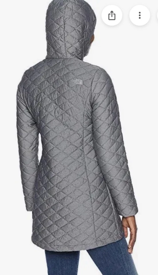 The North Face Women's ThermoBall Parka II Grey Insulated Hooded Small NWOT - Image 2 of 4
