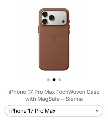 Apple iPhone 17 Pro TechWoven Case w/ MagSafe - SIENNA - Authentic & Genuine  