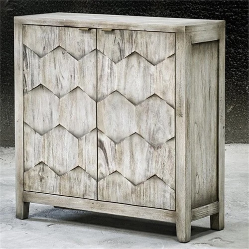 Uttermost Catori Contemporary MDF Wood Accent Console Table in Smoke Ivory - Picture 5 of 10