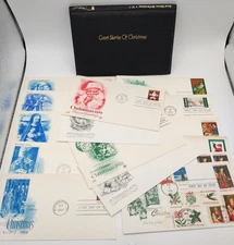 Christmas FDC Stamps Great Stories Book Art Craft Artmaster Fleetwood 1968-82