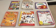 Lot of 6 Learn to Draw Kids Drawing Books HC/PB Monsters Fantasy Art