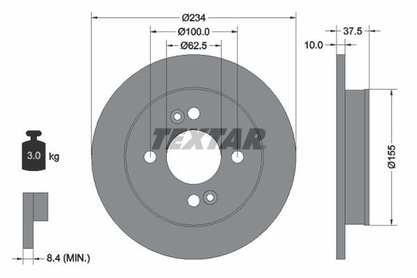 Bremsscheibe Hinterachse FüR KIA Hyundai Picanto III I II I10-image