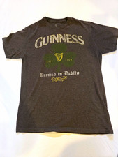 Guinness Breweriana "Brewed in Dublin" ESTD 1759 Graphic T-Shirt - Grey - Medium