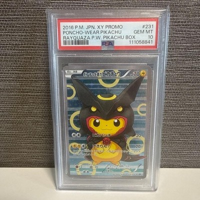 PSA 10 Poncho Wearing Pikachu Rayquaza Promo 231/XY-P Pokemon Card From Japan