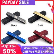 24 Holes Portable Harmonica C Key Compact Mouth Organ Lightweight Harmonica Musi