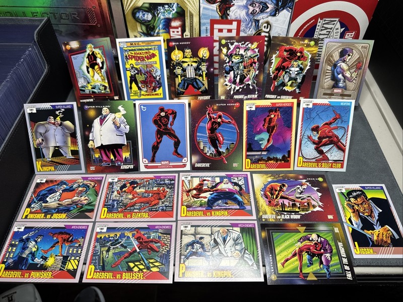 DAREDEVIL & PUNISHER LOT (21) 26 Topps Brooklyn, 25 Marvel Mint, 90,91,92 IMPEL