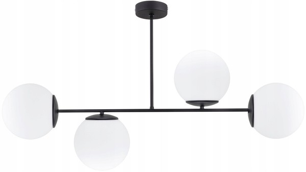 Deckenlampe Schlafzimmer 4-Flammig Glas E27 L:40 Cm Deckenleuchte Wohnzimmer-image