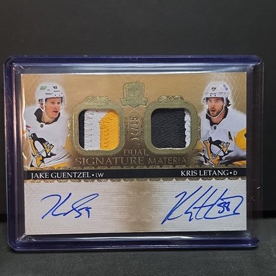 2023-24 Upper Deck The Cup Dual Signature Materials Auto Patch Guentzel Letang 