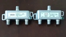 x2 PCT GENESYS II 3-WAY SPLITTER COAXIAL CABLE 5-1000MHZ -130DB RFI PCT-NGNII-3T