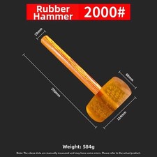 Professional Rubber Mallet with Hardwood Handle for Tile and Stone Work