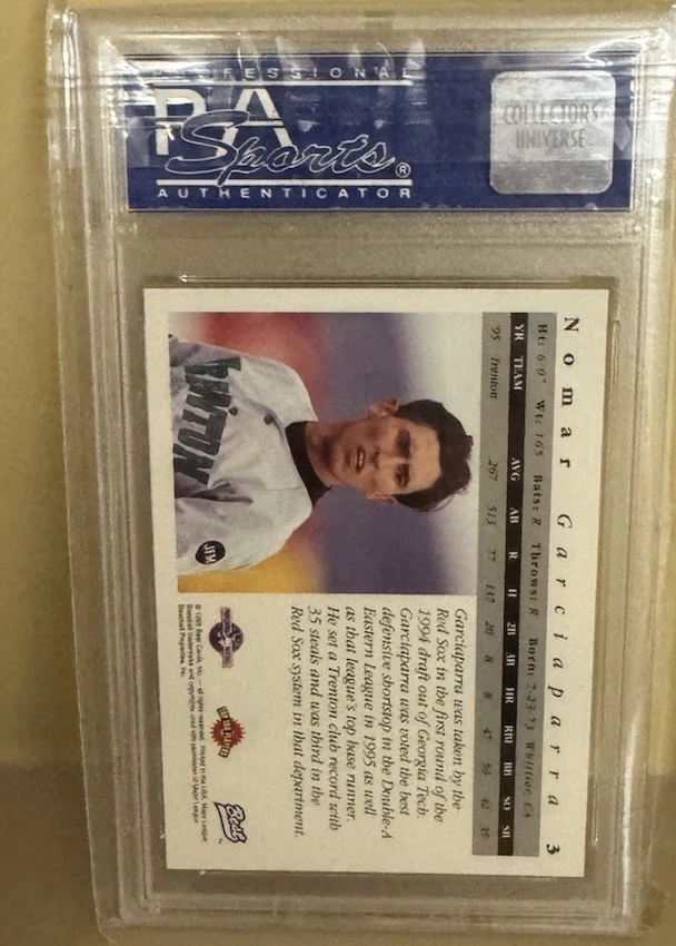 1995 Best Nomar Garciaparra #3 PSA 10 Boston Red Sox Trenton Thunder Foto 2 de 2