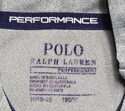 Polo Ralph Lauren Performance boys Full Zip Hoodie Jumper Gray Size large 14-16 - Picture 4 of 7