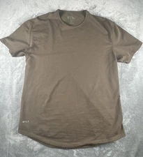 Bylt Shirt Mens XL Brown Drop Cut Lux Casual Preppy Performance