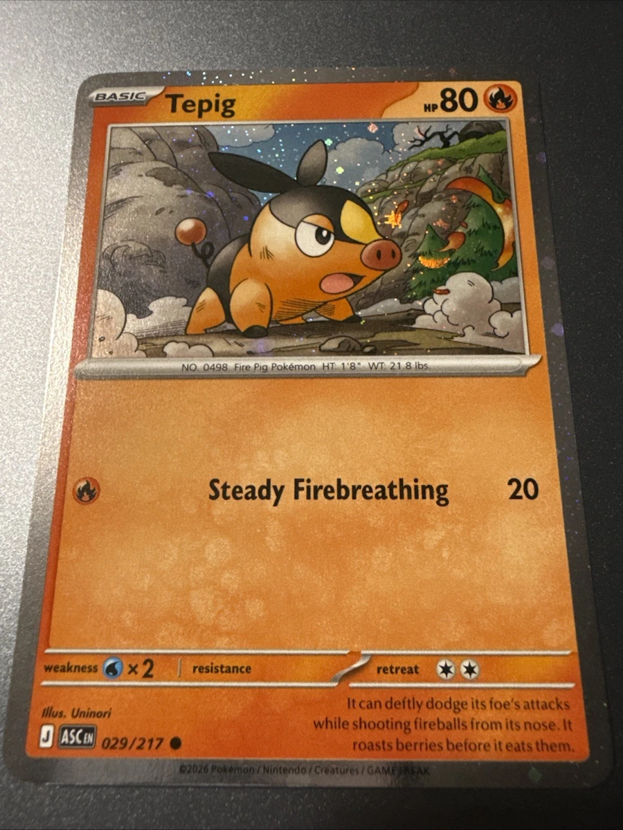 tepig pokemon card price Boundaries Crossed Pokmon Hit Points60 HP Form POKEMON TEPIG 029/217 COMMON COSMOS