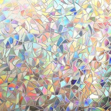 Window Privacy Film Rainbow Window Film   Decorative Static Cling Window Stick