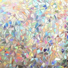 Window Privacy Film Rainbow Window Film – Decorative Static Cling Window Stick