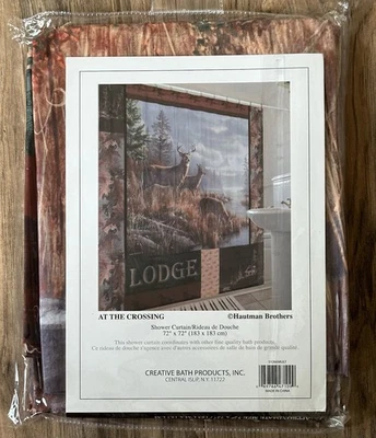 🦌Creative Bath Hautman Brothers At The Crossing Fabric Shower Curtain | Lodge - Image 1 of 4