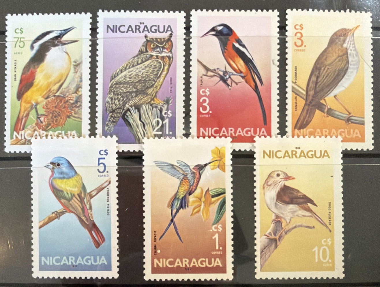 DP Stamps Nicaragua 1986 SC 2600-1506 MNH Set Birds