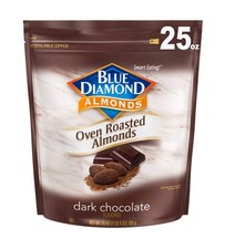 Dark Chocolate Almonds, Oven Roasted Snack Nuts, 25 Oz Resealable Bag