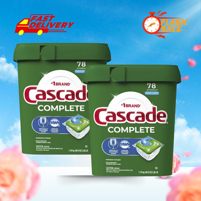 [FASH SALE] 2 Pack Cascade Complete Dishwasher Pods Fresh 78 Count ActionPacs