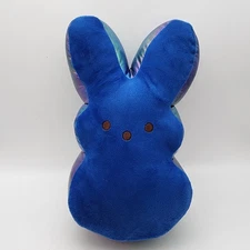 Peeps Blue Bunny Plush 12" Iridescent Blue Purple Side Stuffed Animal Toy 2024