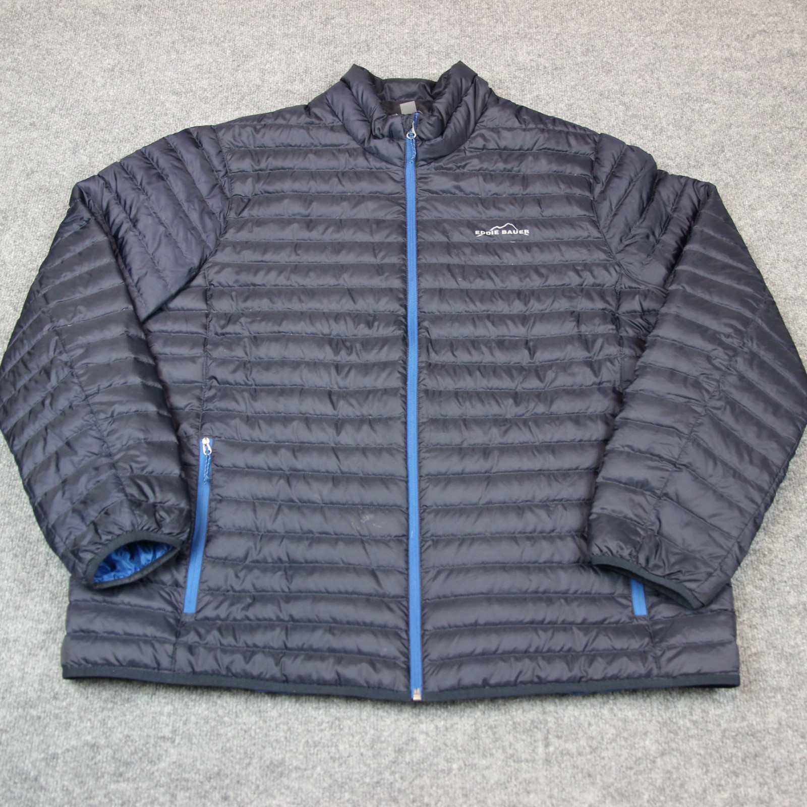 Eddie Bauer Men's Blue Quilted Puffer Jacket 2XL