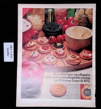 1967 NABISCO RITZ CRACKERS Disguised You'll Always Know It's RITZ Print Ad 53238