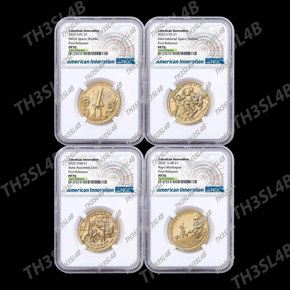 2025 S PROOF SET AMERICAN INNOVATION TX FL AR MI NGC PF 70 🔥PRE-SALE🔥 FRST RLS - Image 3 of 3
