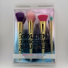 Nuevo en caja Pinceles Unicornio Dorado 4 Piezas Juego de Brochas de Maquillaje Premium