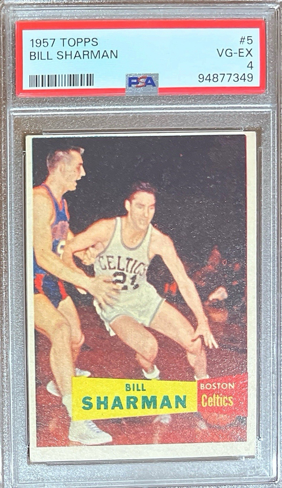 1957 Topps - #5 Bill Sharman - PSA 4 (New Grade)