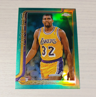 Topps Chrome  2025-26 Topps Magic Johnson #244 Los Angeles Lakers Aqua /199