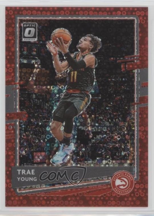 2020-21 Panini Donruss Optic Fast Break Red Prizm /85 Trae Young #2