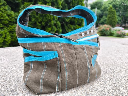Diesel Y2K PEQUEÑO Bolso de Mano Tela Lino Bolso de Hombro Ropa de Calle - Imagen 2 de 16