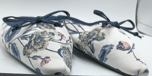Banana Republic Indoor Foral Slippers Slides Size XL 9.5 10.5 Pointy Toe - Picture 4 of 10