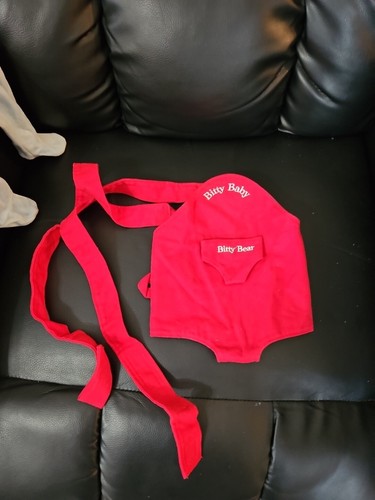 Red Bitty Baby and Bear Carrier- In Good Condition! American Girl - Picture 2 of 3