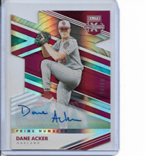 2020 Panini Elite Extra Edition Dane Acker Prime Numbers Die-Cut Auto 64/89 #134