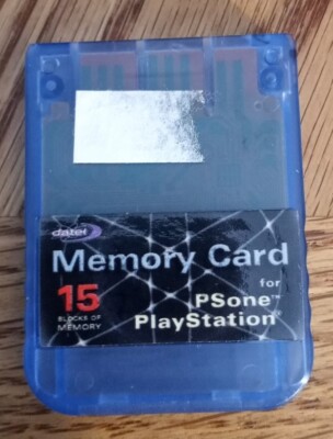 Datel Sony PlayStation PS1 15 Blocks Memory Card PS11513D Translucent Blue
