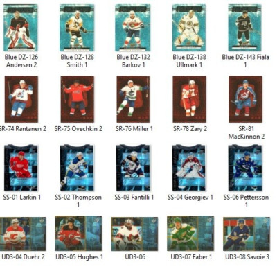 2023-24 UD Ext. Series 1 - Dazzlers, Seeing Red, UD3, Silver Skates - Pick 'em