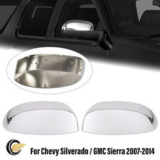 Chrome Mirror Cover Cap For 2007-2013 2014 Chevrolet Silverado Gmc Sierra Yukon