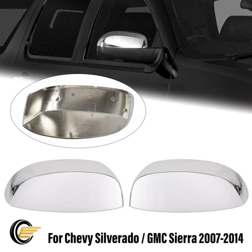 Chrome Mirror Cover Cap For 2007-2013 2014 Chevrolet Silverado GMC Sierra Yukon